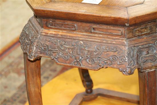 A Chinese hardwood stand, W.39cm